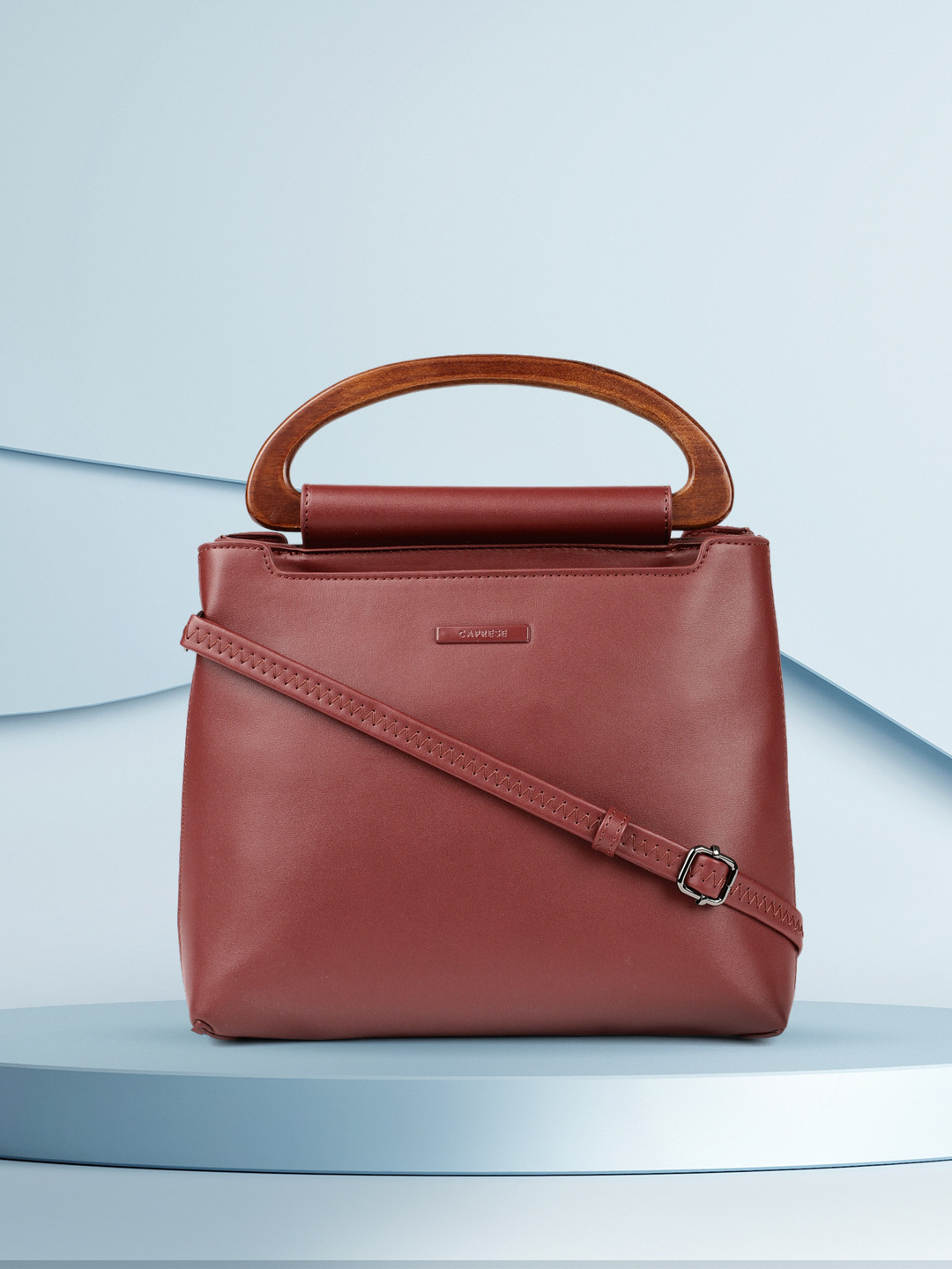 Caprese Edwina Women Brown Medium Satchel Bag