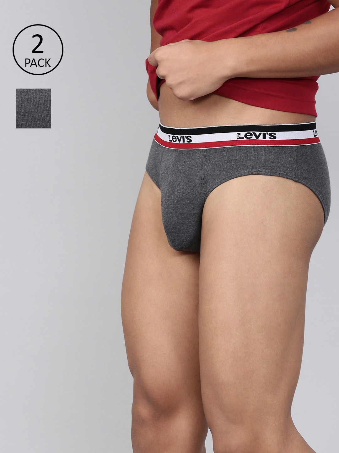 Levis Men Pack of 2 Smartskin Technology Cotton Briefswith Tag Free Comfort #002