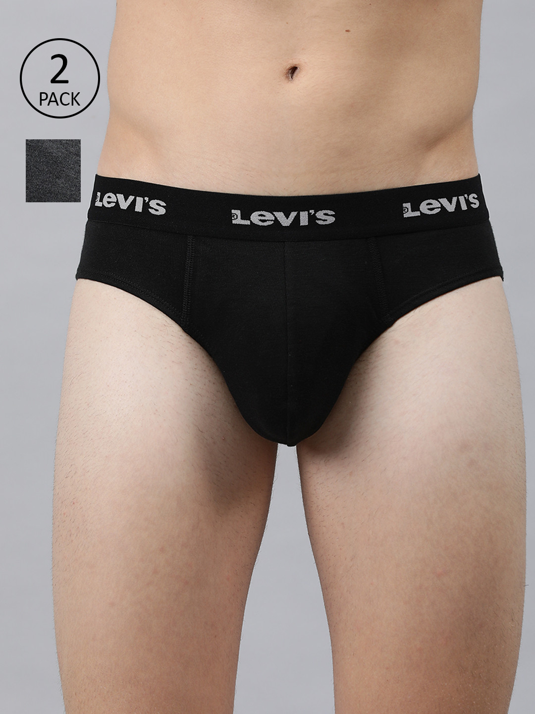 Levi's Pack of 2 Smartskin Technology Cotton Briefs with Tag Free Comfort #002A-BRIEF