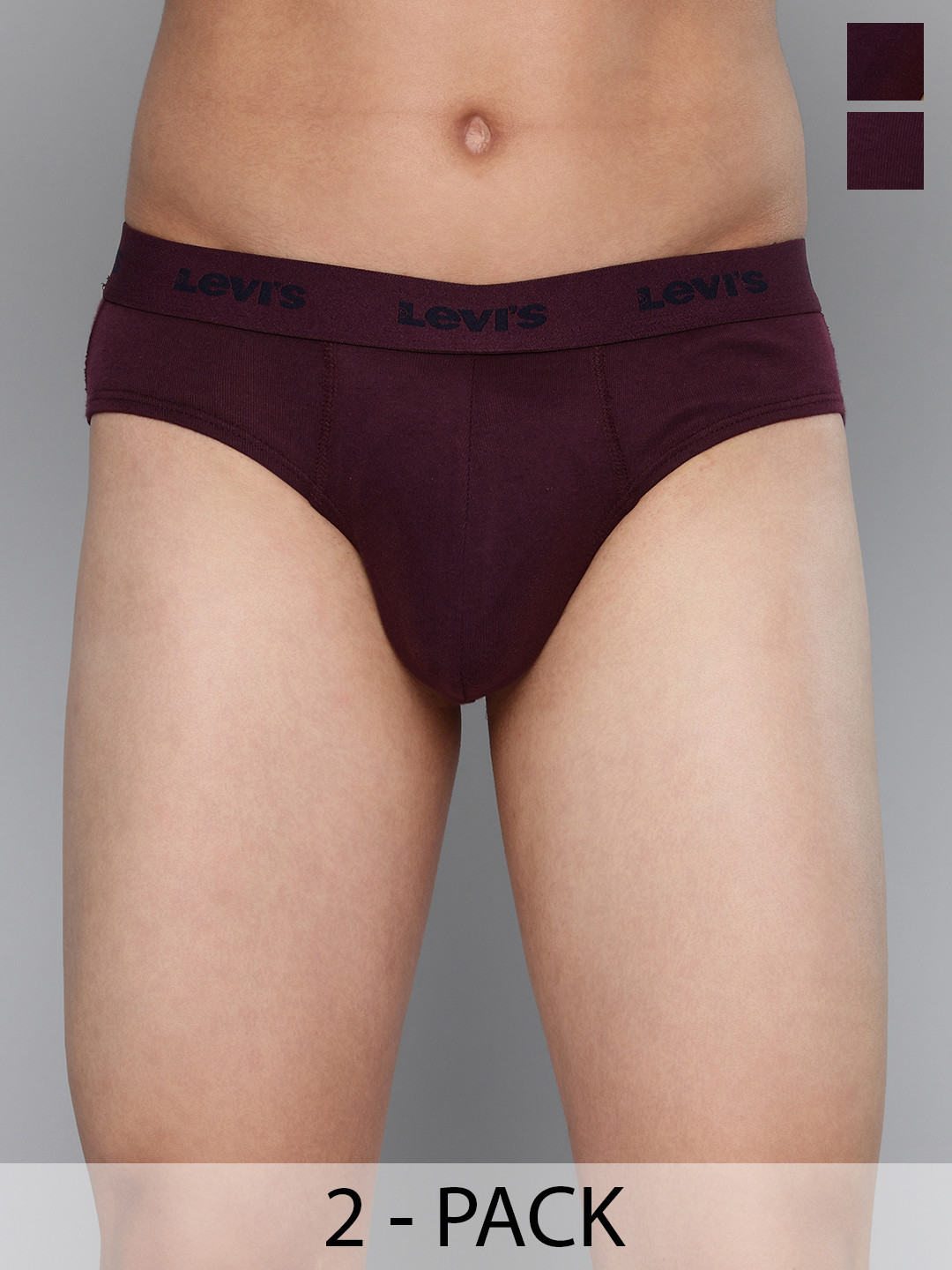 Levis Men Pack of 2 Pure Cotton Smartskin Basic Briefs #002