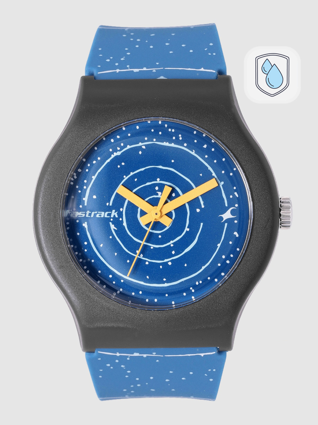 Fastrack Unisex Blue Printed Analogue Watch 9915PP102