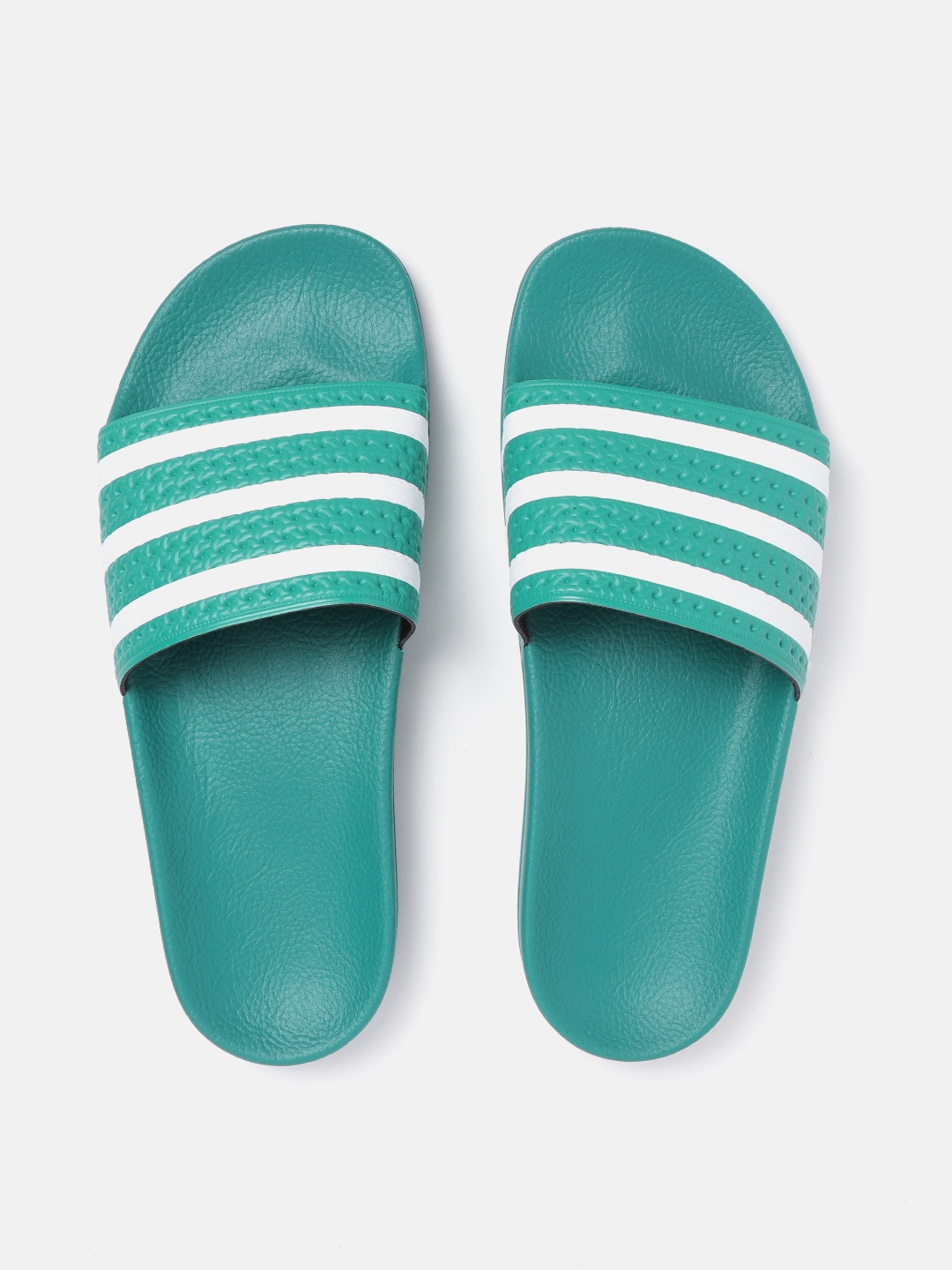 Buy ADIDAS Originals Men Green White Adilette Striped Sliders Flip Flops for Men 11354028 Myntra