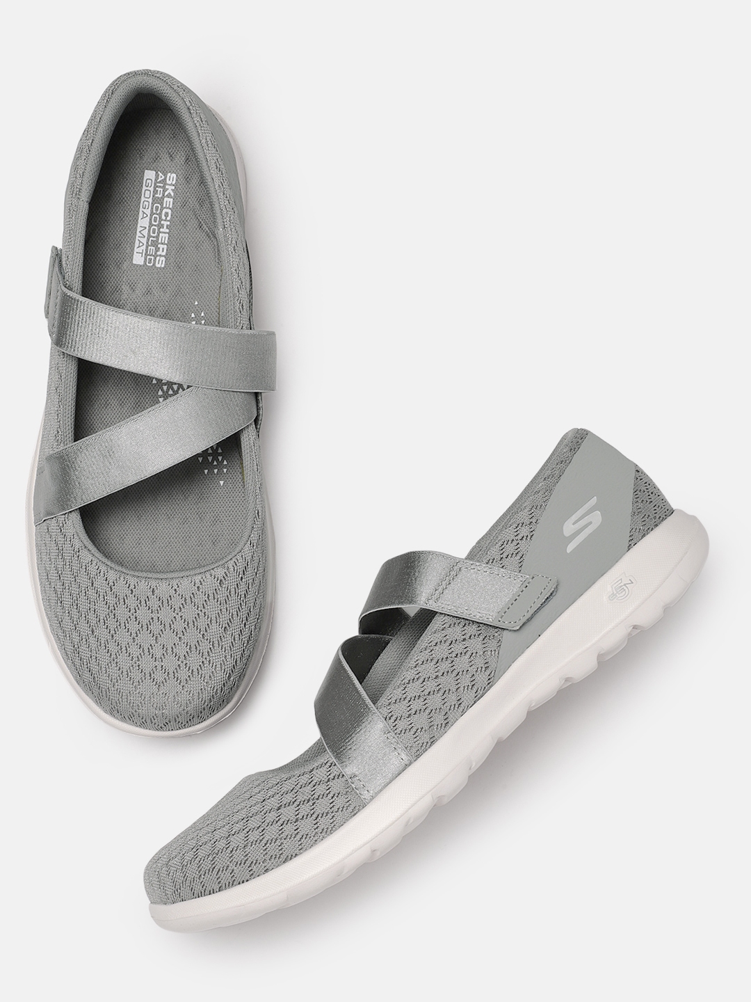 Skechers go walk lite grey on sale