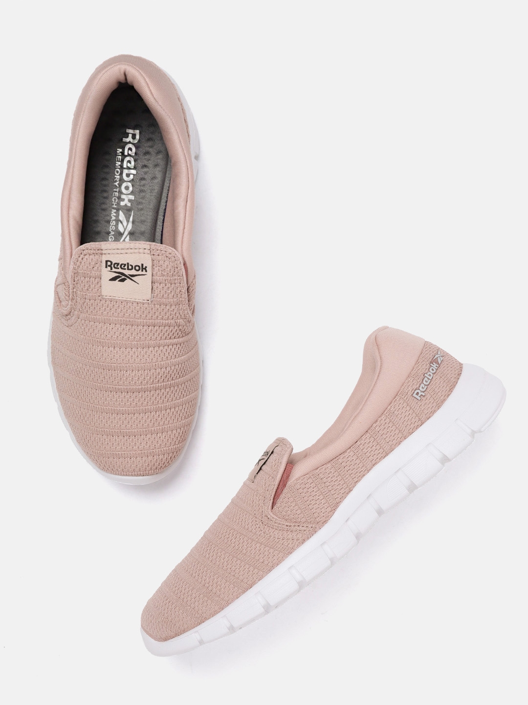 Buy Reebok Women Peach Coloured Woven Design Leap Slip On Walking Shoes Sports Shoes for Women 11383532 Myntra