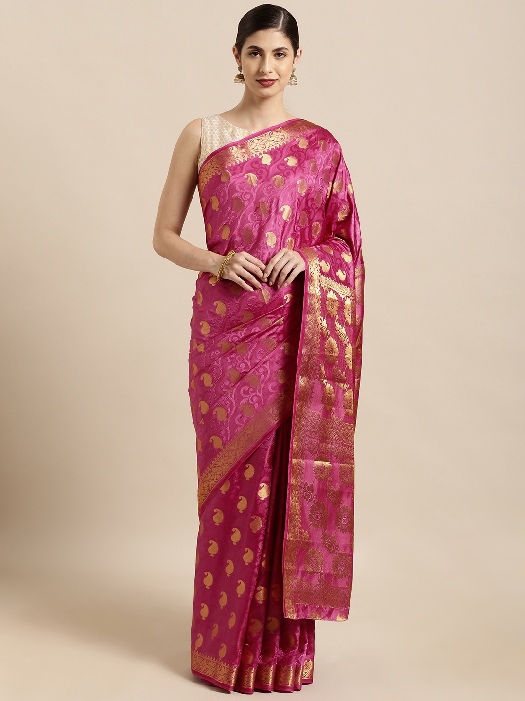 myntra kanchipuram silk saree