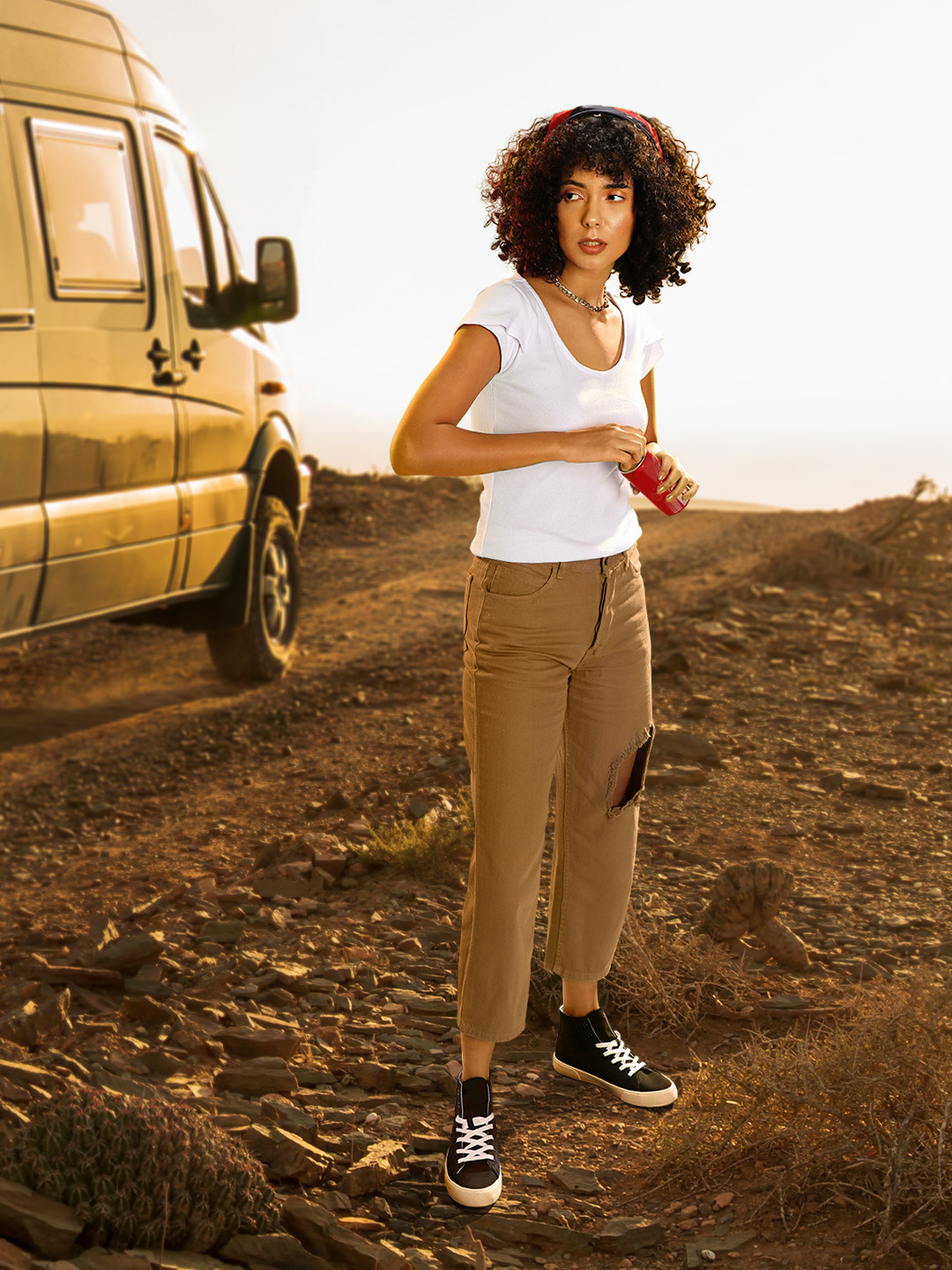 Roadster Women White Ribbed Pure Cotton Top