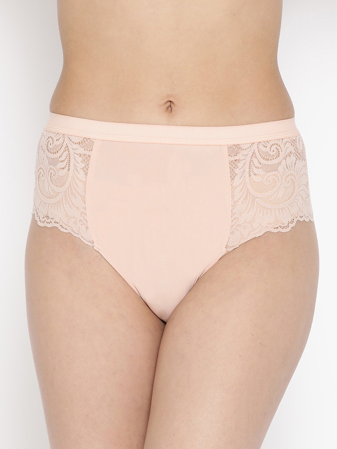 Aoba Women Beige Lace Detail Hipster Briefs AIP-17E