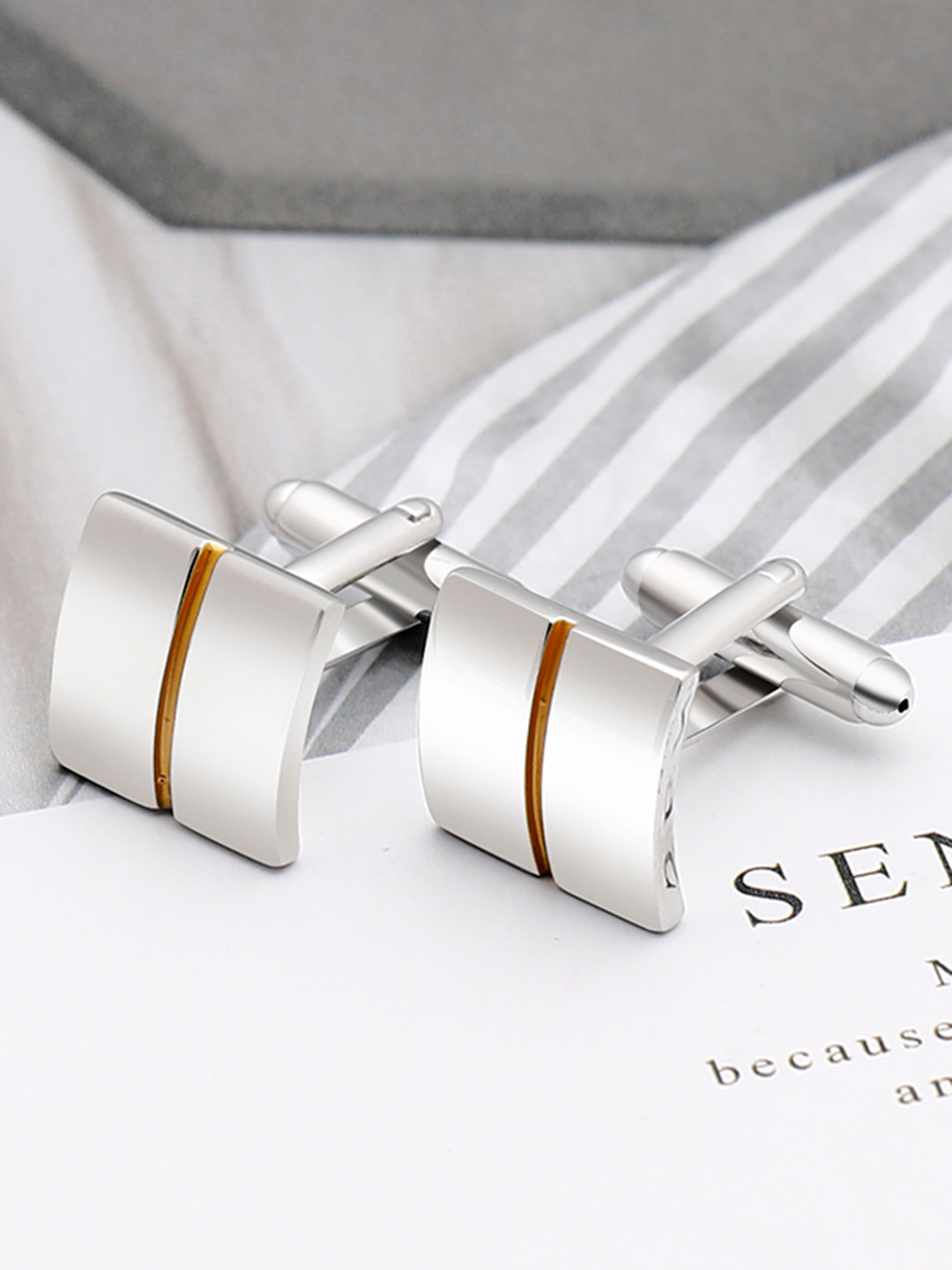 Peora Silver-Plated Square Cufflinks