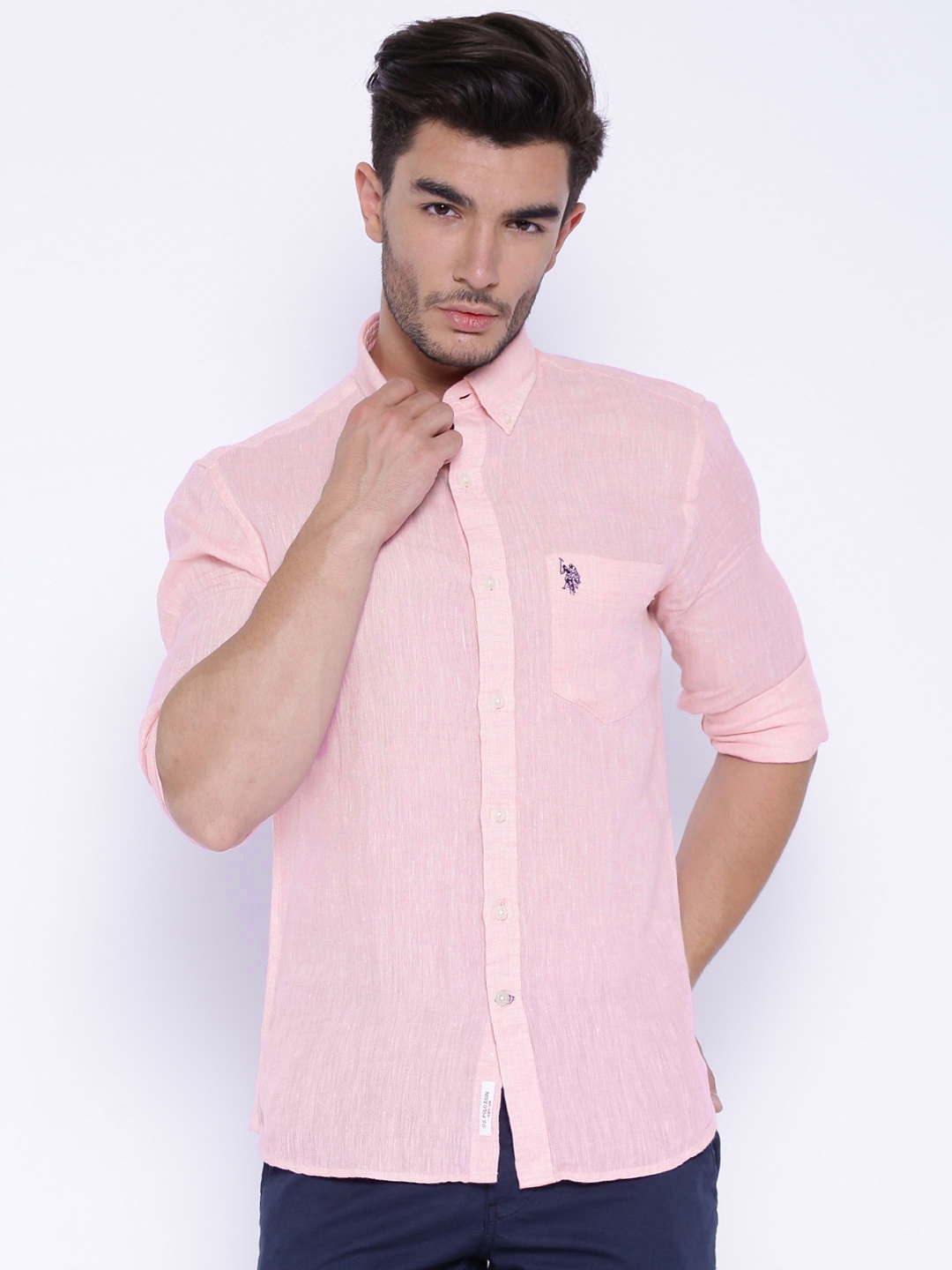 us polo pink shirt