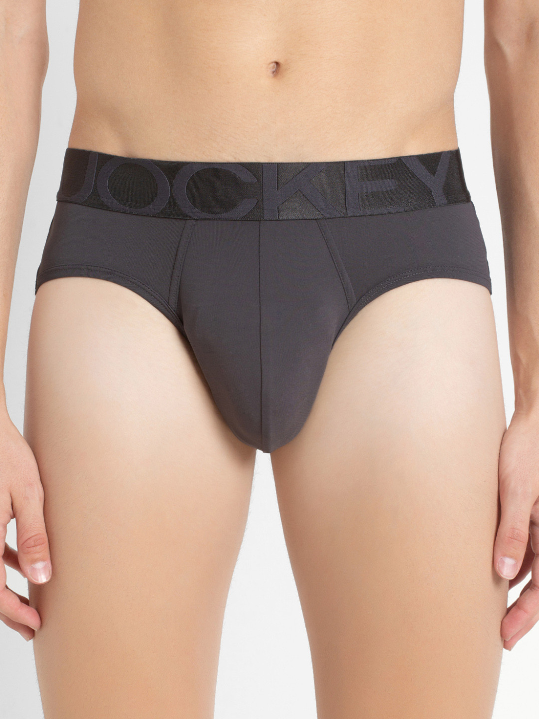 Jockey Men Charcoal Grey Ultra Soft Briefs IC27-0105