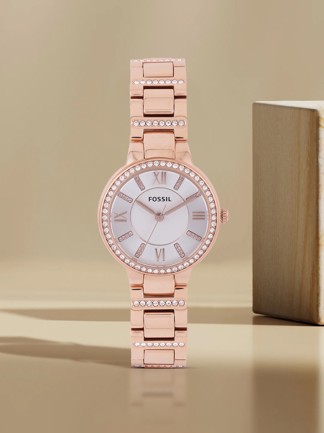 Buy Fossil Women White & Silver Toned Stone Studded Dial Watch ES3284I -  Watches for Women 1143016 | Myntra