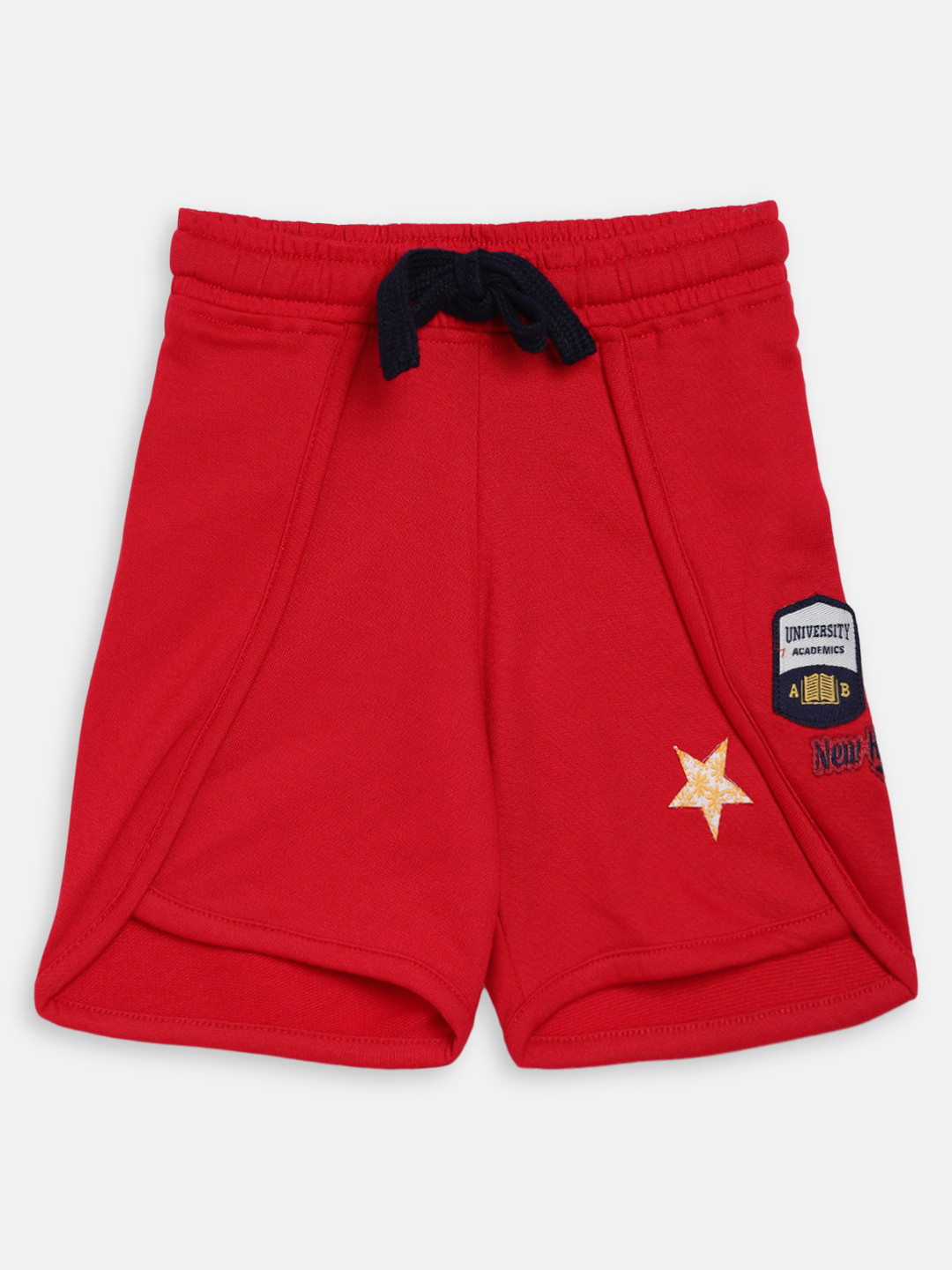 Blue Giraffe Girls Red Solid Regular Fit Regular Shorts