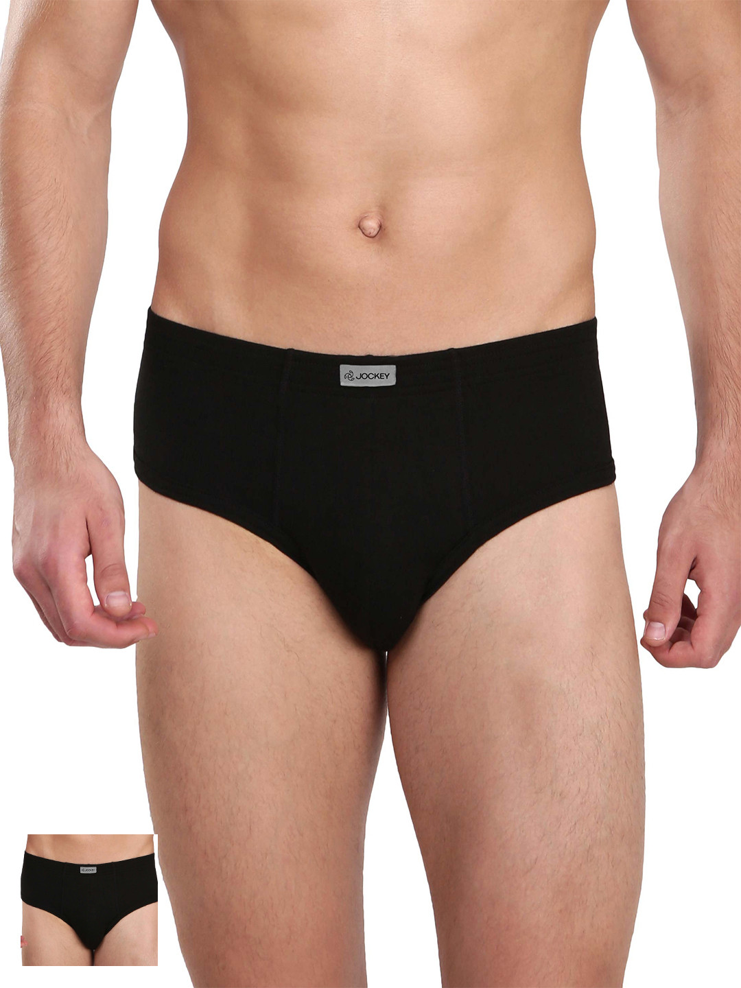 Jockey Men Pack of 2 Black Briefs 1009-0205