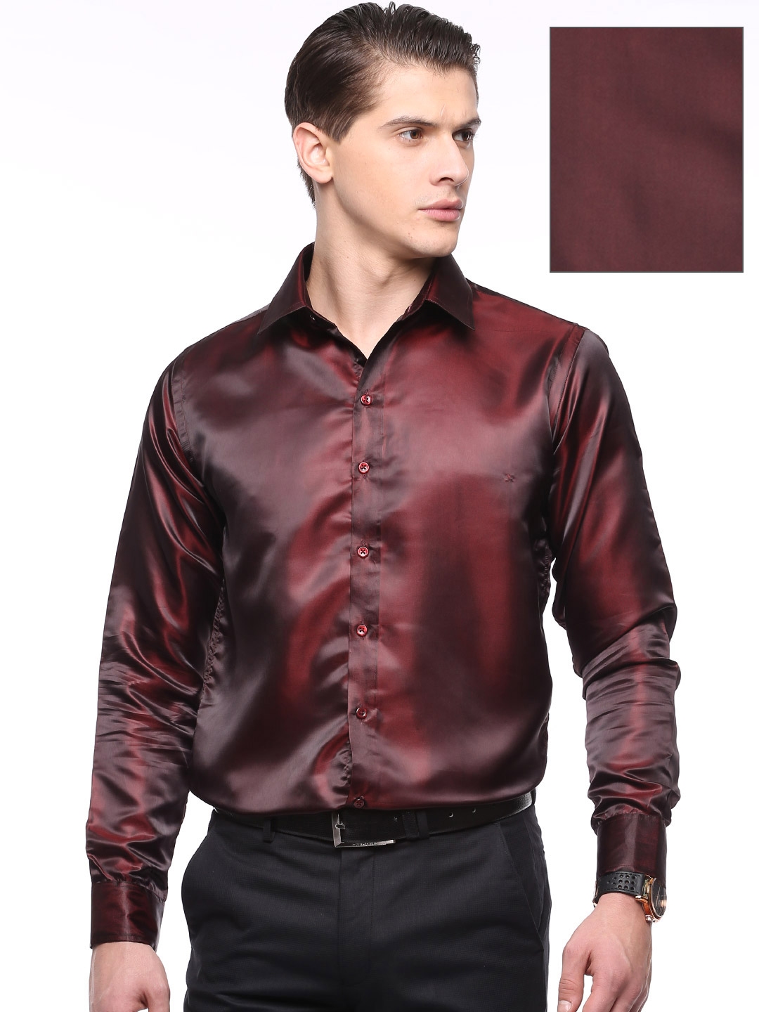 party wear maroon shirt