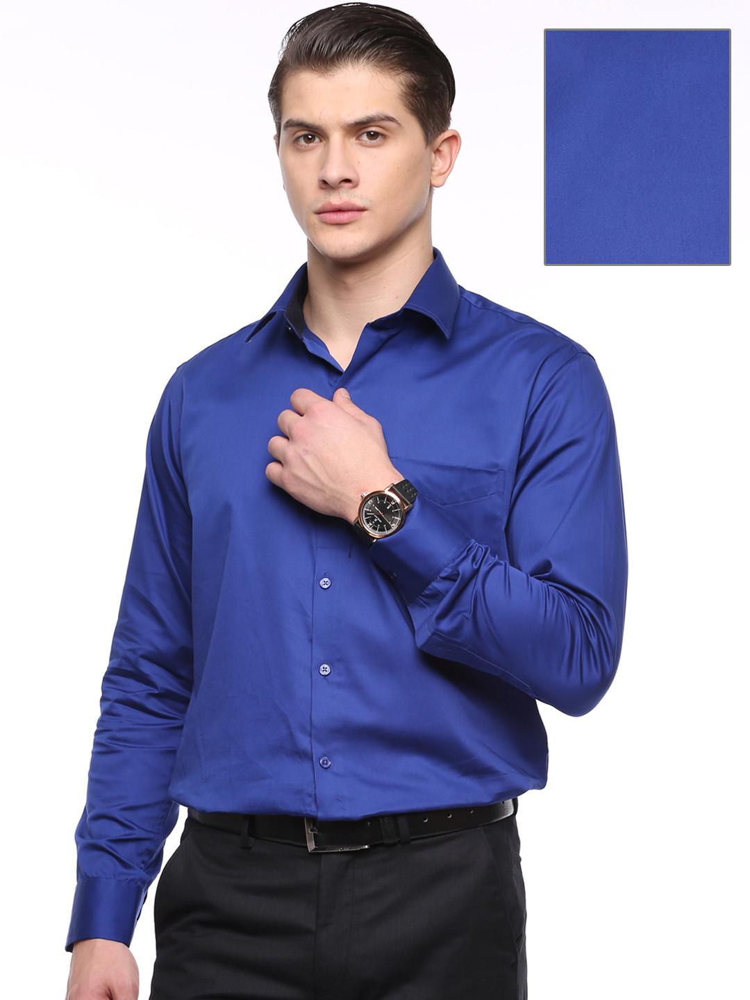 Hancock Blue Slim Formal Shirt