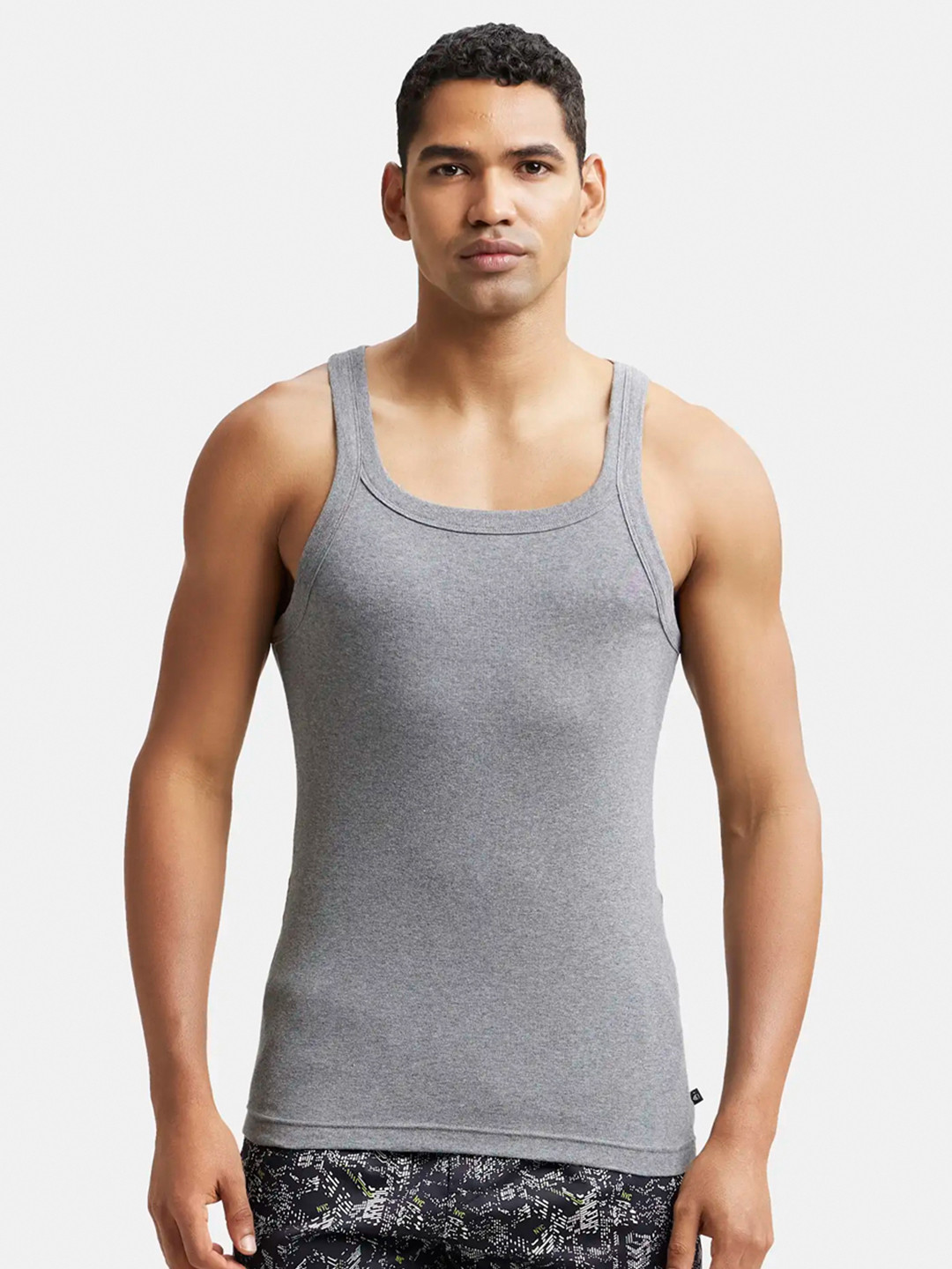 Jockey Combed Cotton Rib Square Neck Gym Vest-US26