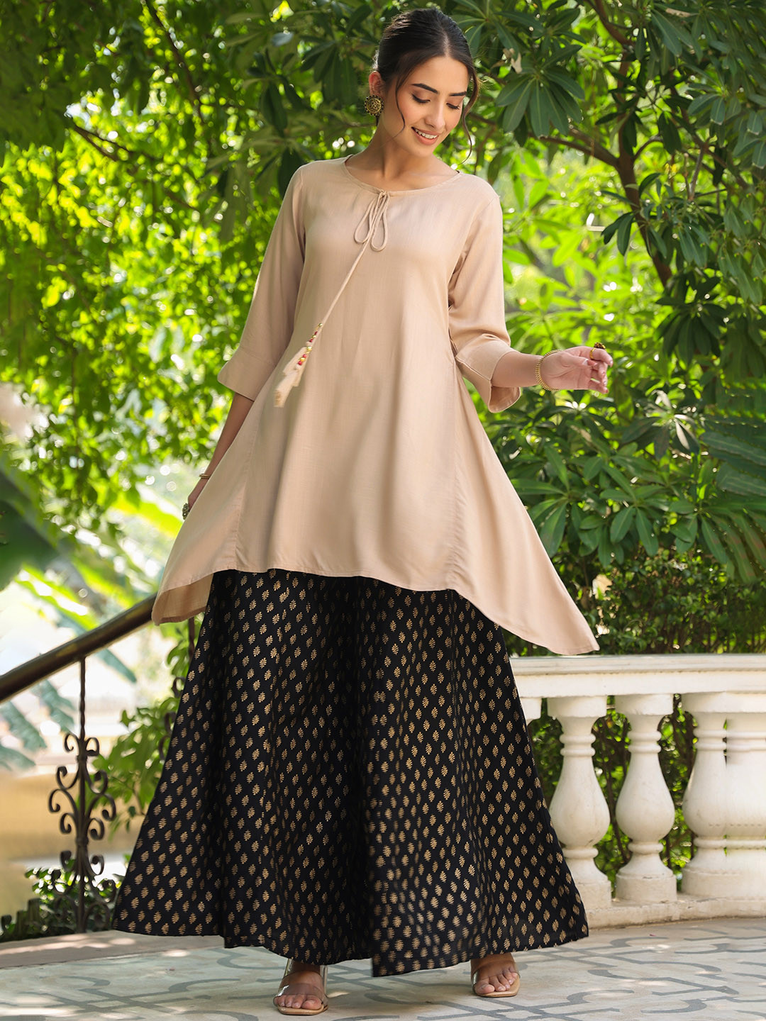 Juniper Beige Liva Kurti