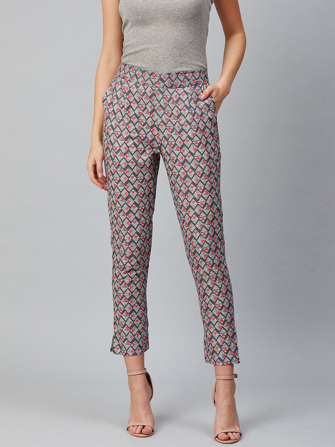 AURELIA Regular Fit Cotton Trousers