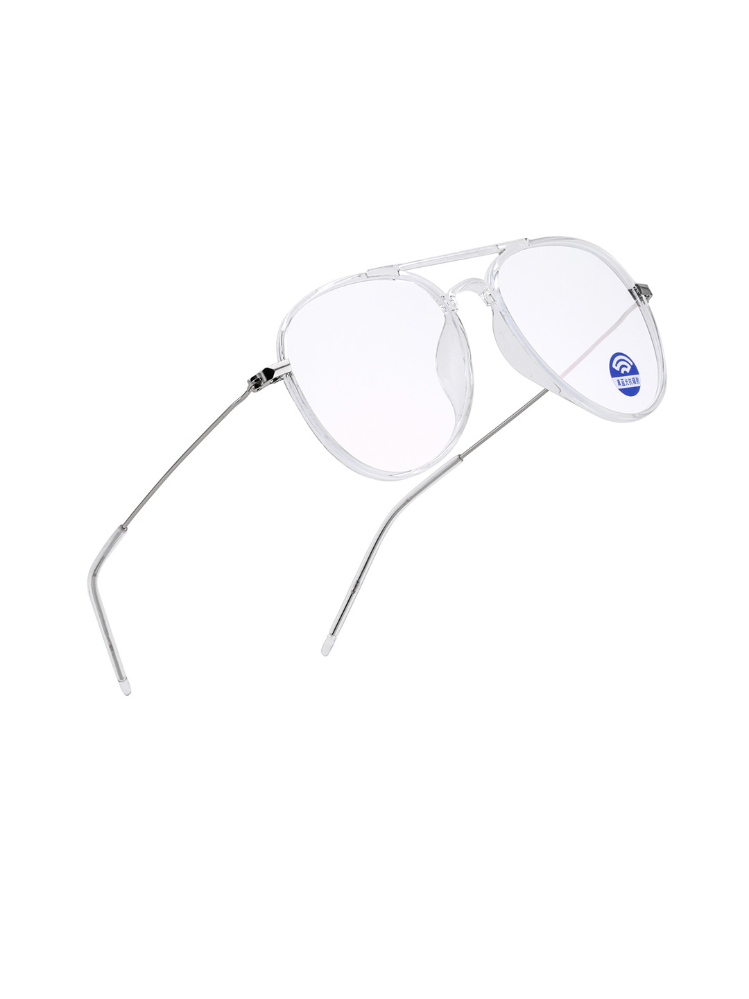 ROYAL SON Men Solid Aviator Blue Light Block Full Rim Spectacle Frames SF002-C3