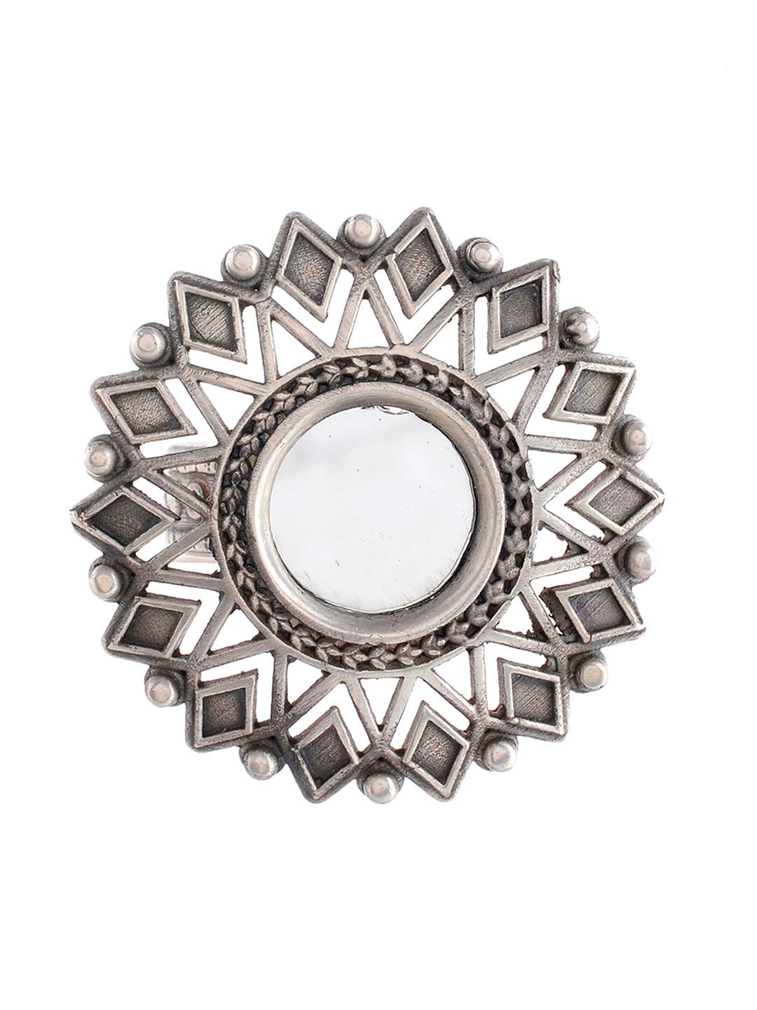 Silvermerc Designs Oxidised Silver Adjustable Finger Ring