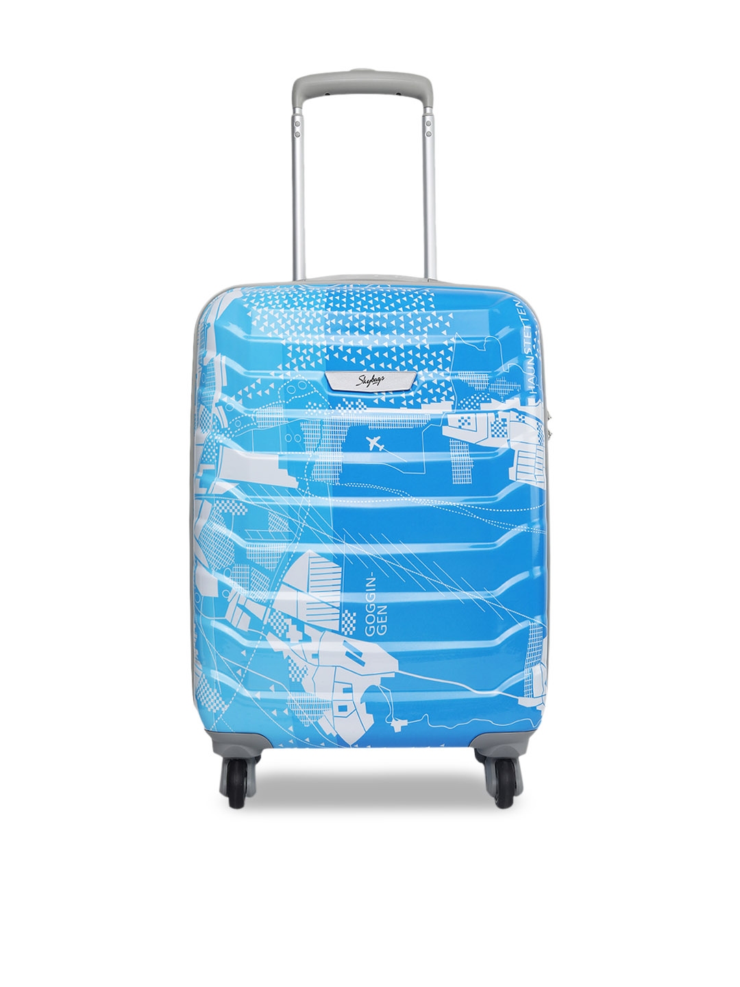 Buy Skybags Unisex Blue White Printed TROOPER Cabin Overnighter Trolley Suitcase Trolley Bag for Unisex 11510684 Myntra