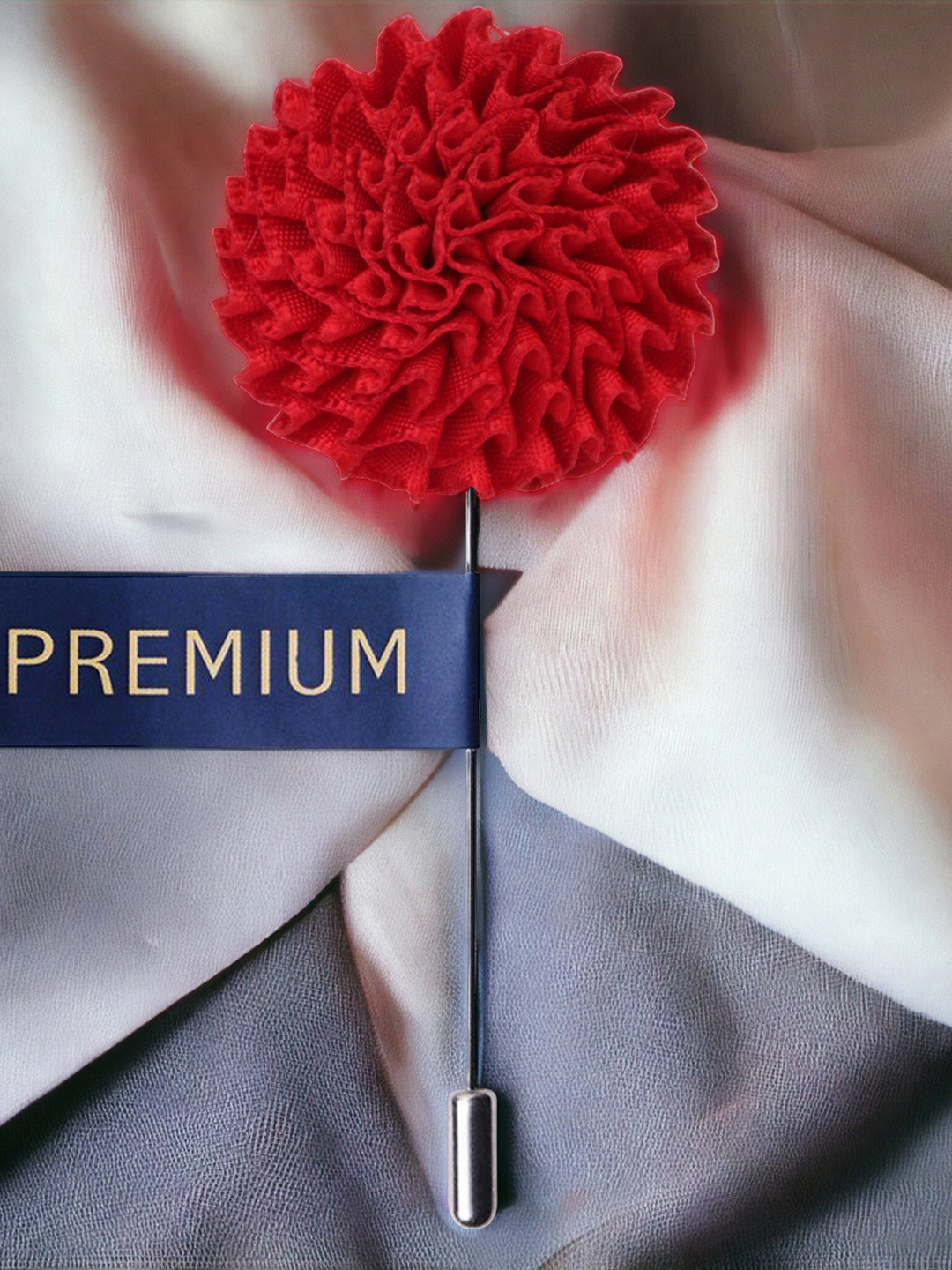 PELUCHE Unisex Red Bold Beauty Brooch Lapel Pin