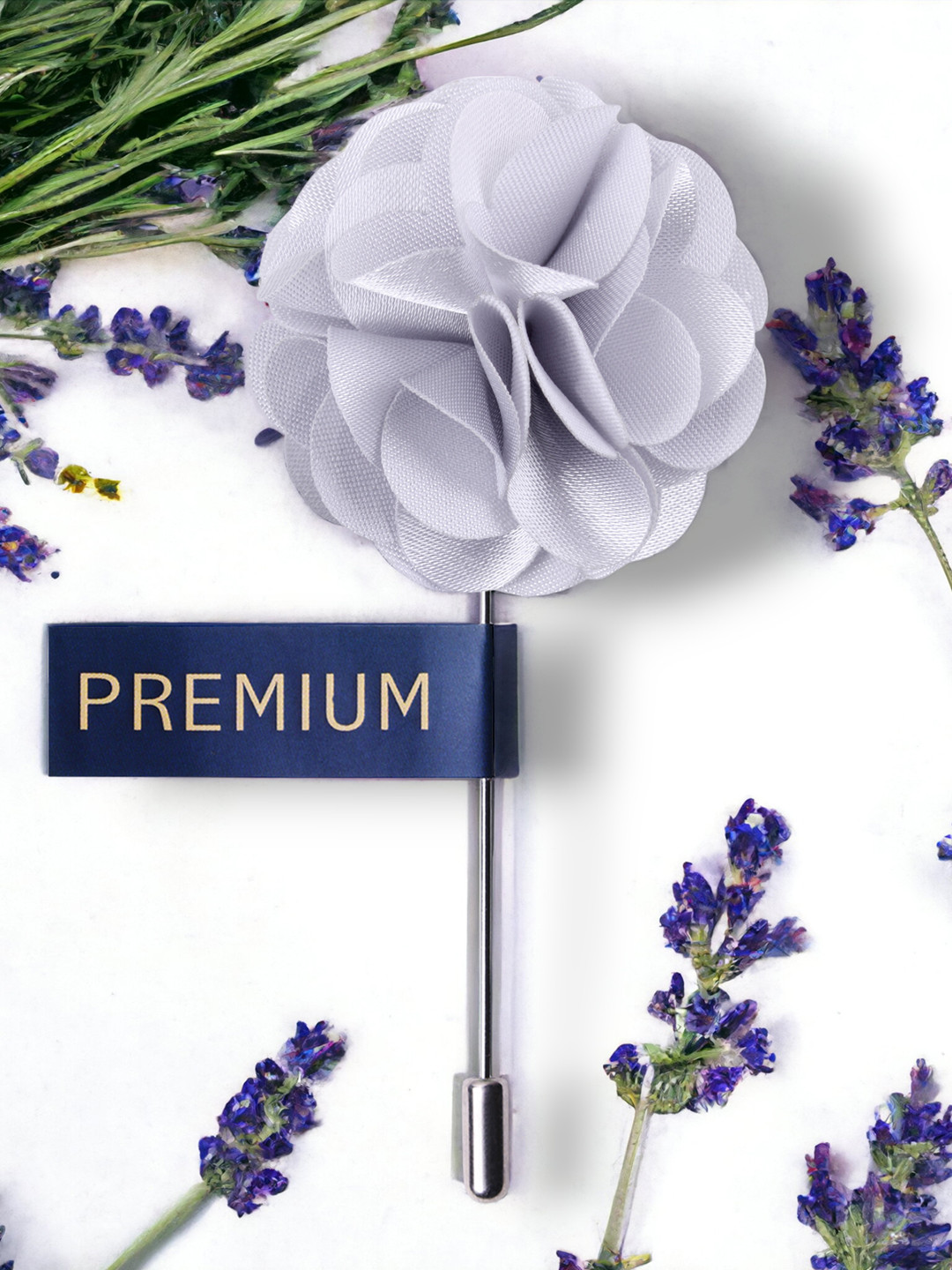 PELUCHE Men Unisex Floral Ornamental Treat Brooch Lapel Pin