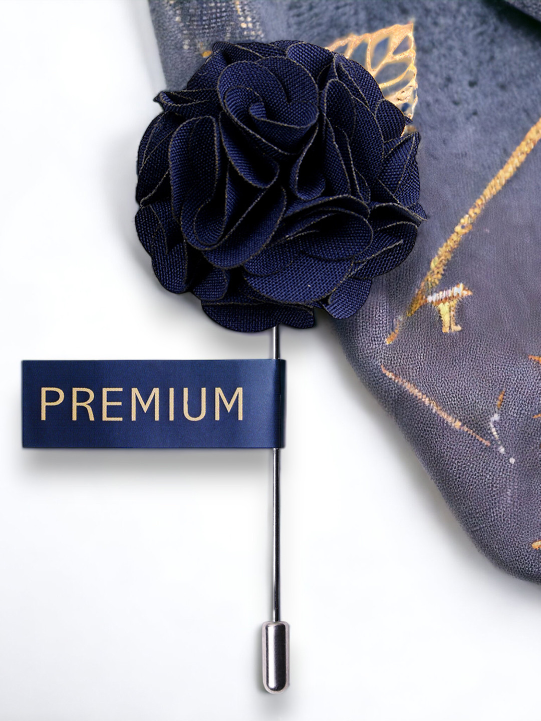 PELUCHE Men Blue Floral A Sombre Retreat Brooch Lapel Pin