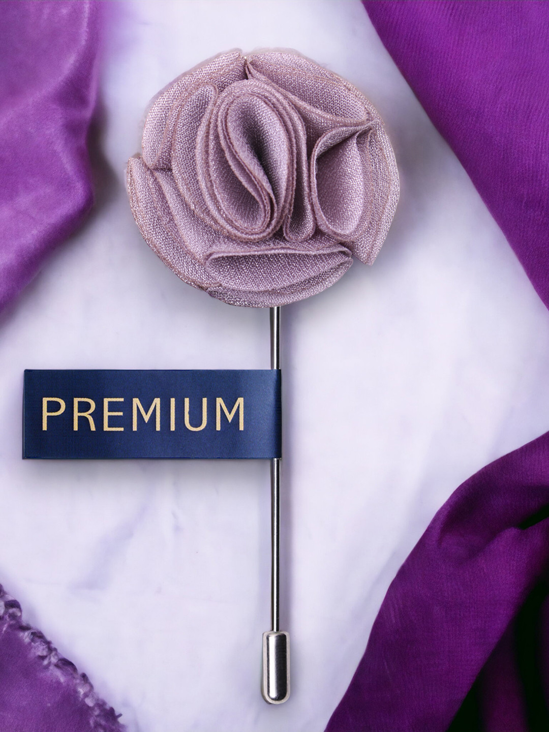 PELUCHE Unisex Purple Floral Brooch Lapel Pin