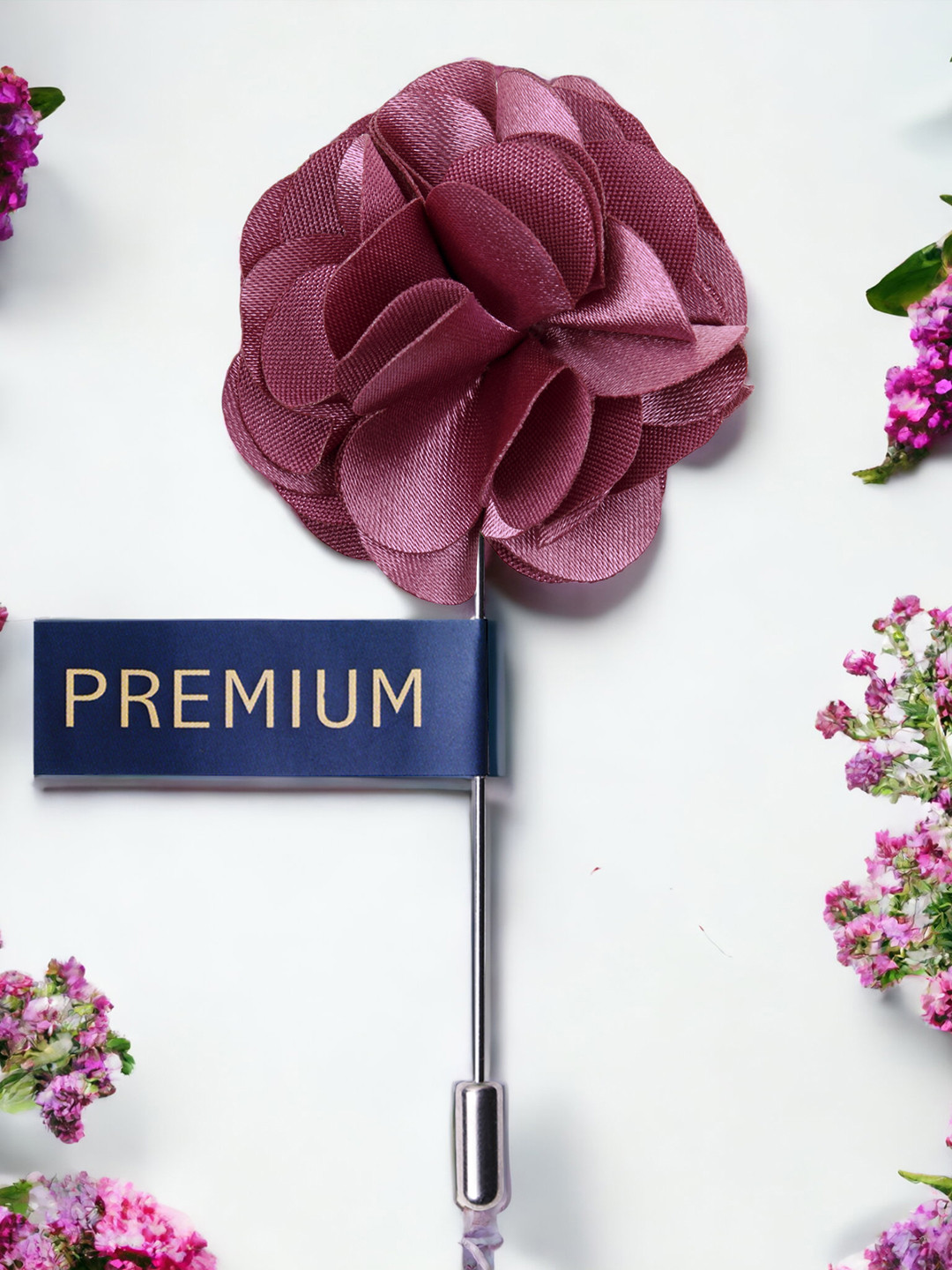 PELUCHE Unisex Purple Floral Ornamental Treat Brooch Lapel Pin