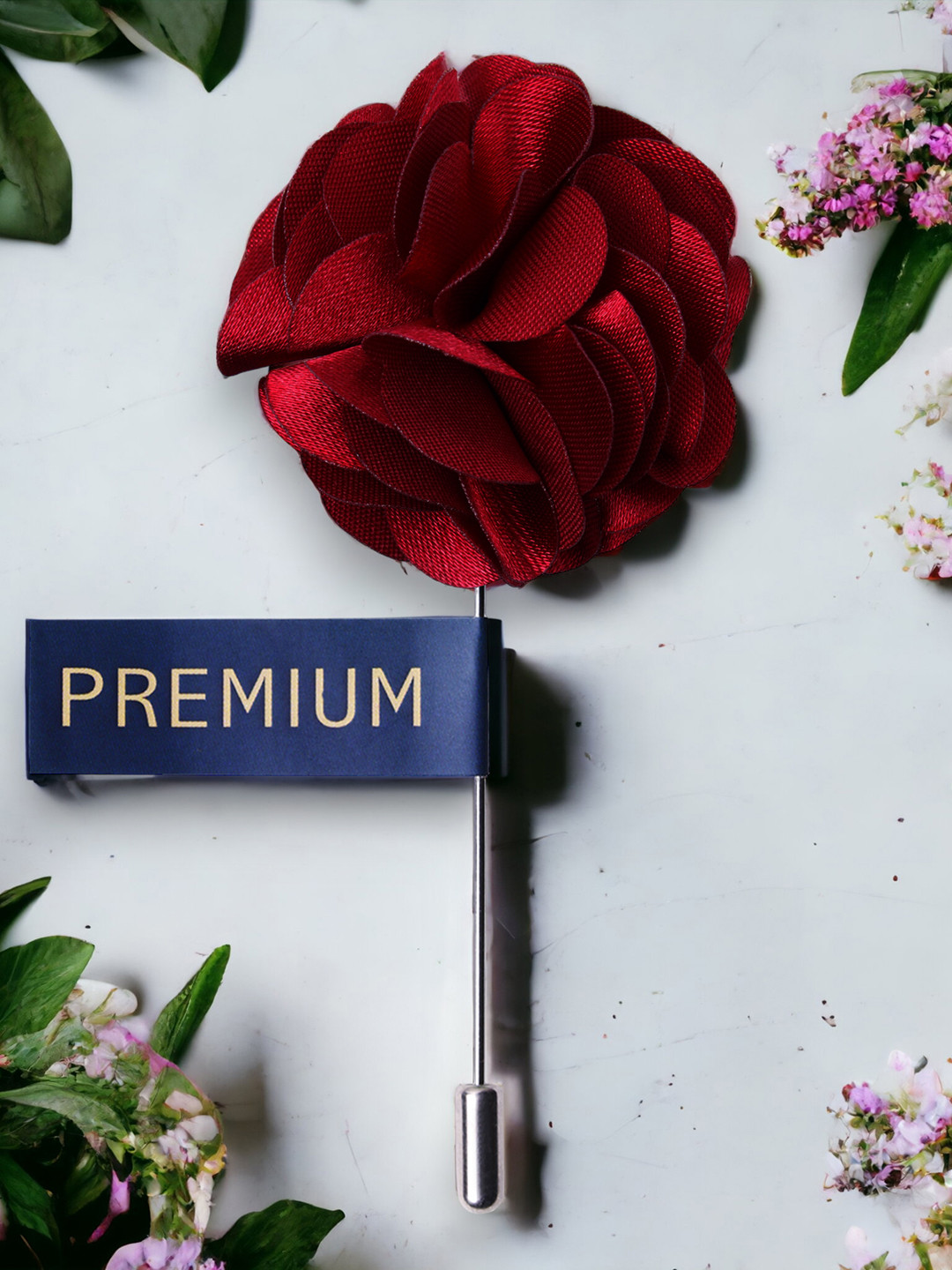 PELUCHE Unisex Maroon Brooch Lapel Pin