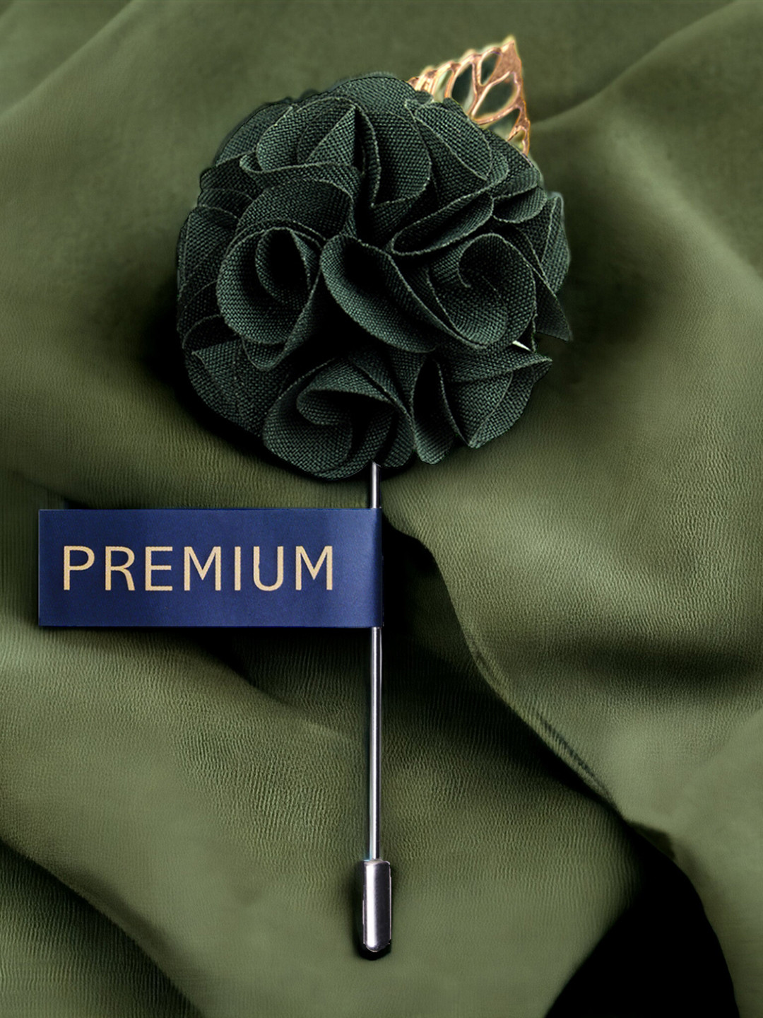 PELUCHE Men Green Floral A Sombre Retreat Brooch Lapel Pin