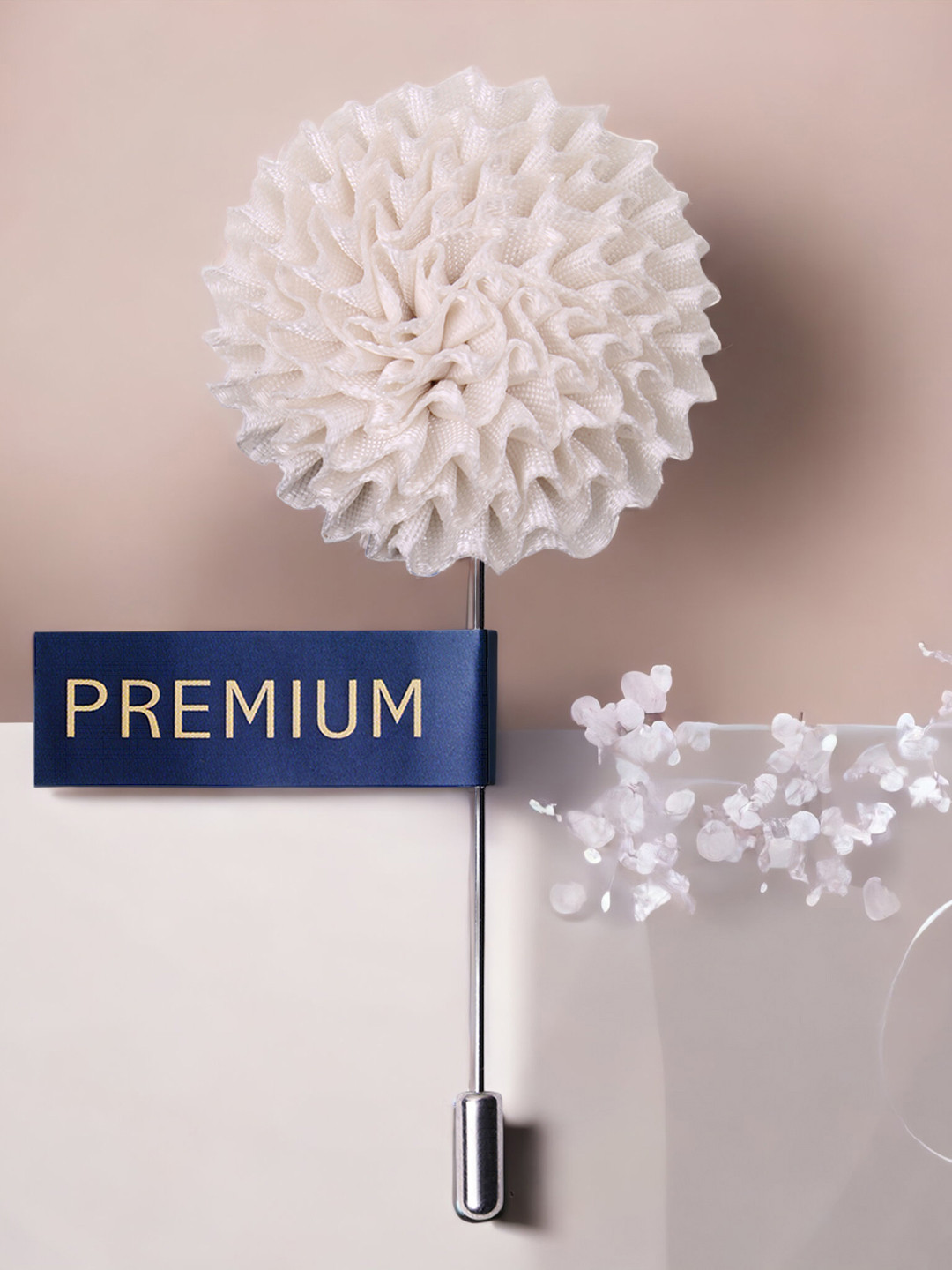 PELUCHE Unisex White Brooch Lapel Pin