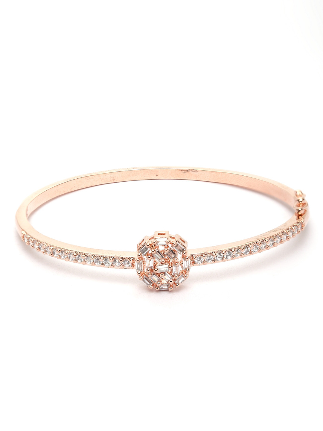 Bhana Fashion Rose Gold-Plated Kada Bracelet