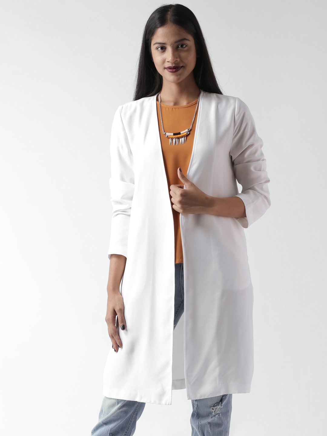 forever 21 white coat