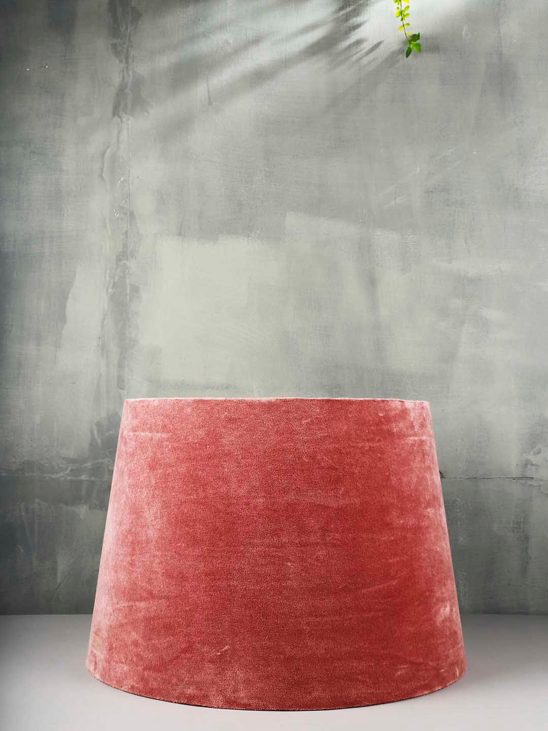 Grated Ginger Brown Self Design Handcrafted Frustum Table Lamp