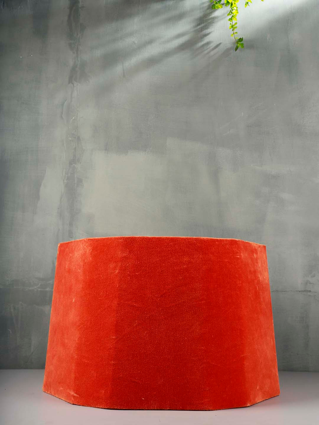 Grated Ginger Orange Solid Handcrafted Frustum Table Lamp