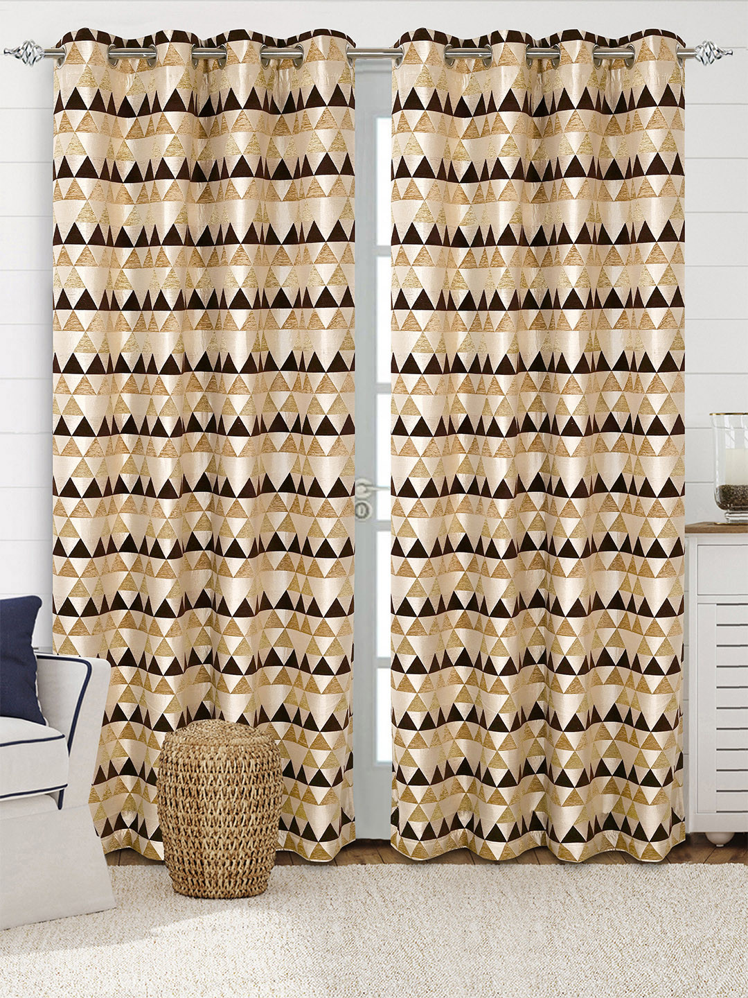 Saral Home Hill  Chenille Blackout Set of 2 Long Door Curtains