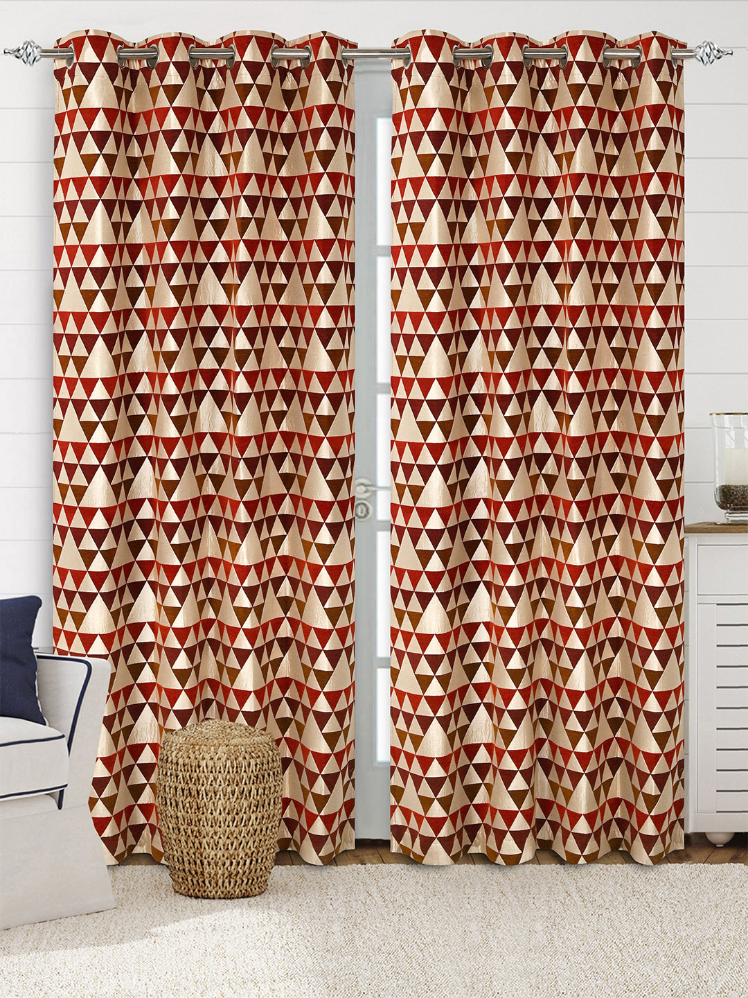 Saral Home Hill  Chenille Blackout Set of 2 Long Door Curtains