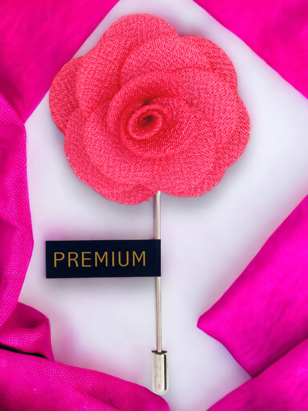 PELUCHE Unisex Pink Floral Brawny Delicacy Lapel Pin