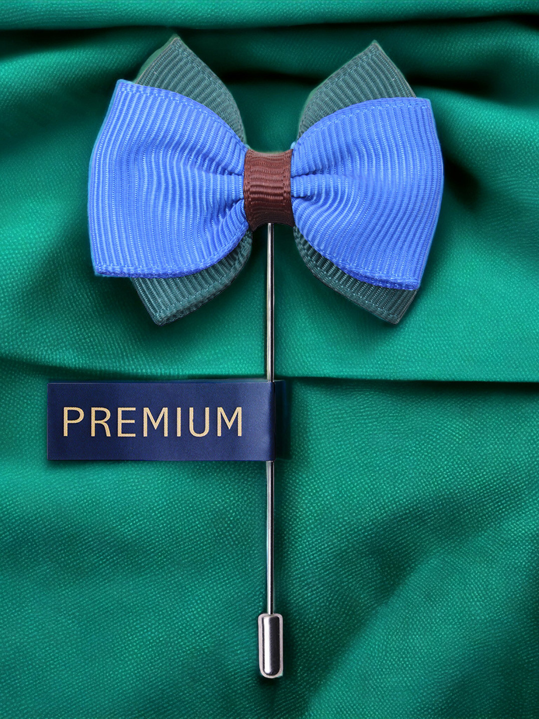 PELUCHE Unisex Blue The Graceful Bow Brooch Lapel Pin