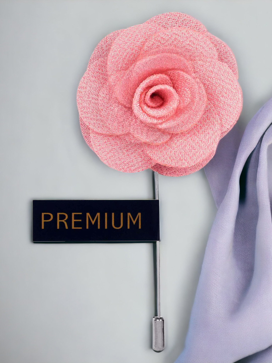 PELUCHE Unisex Pink Brawny Delicacy Floral Lapel Pin