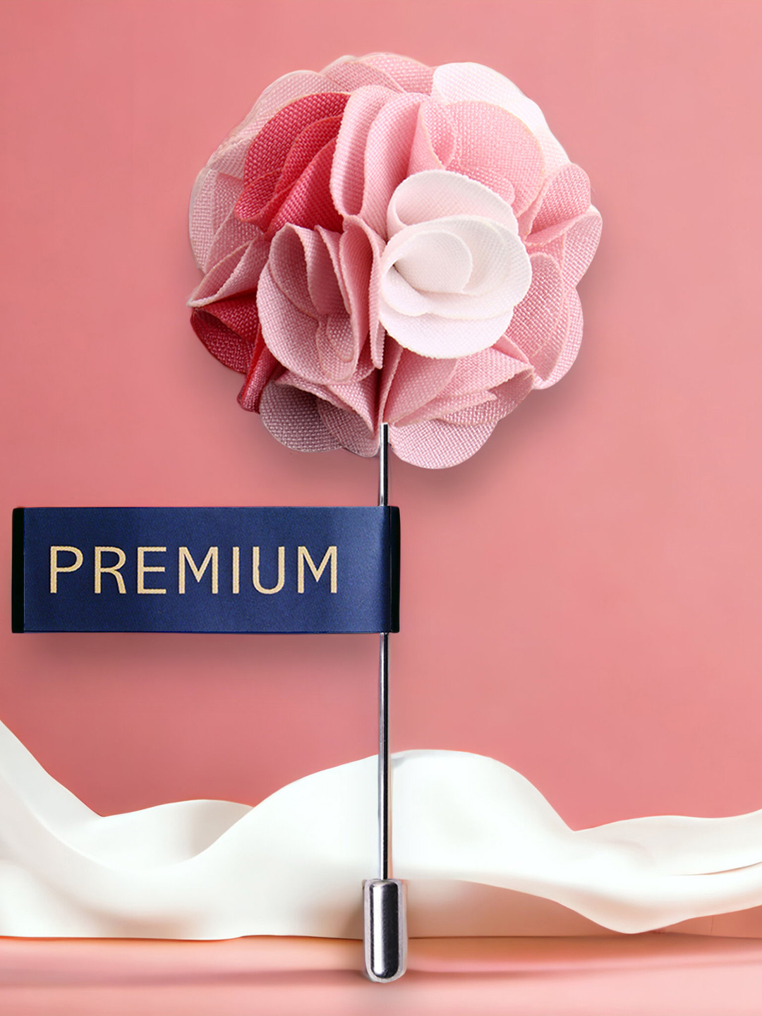 PELUCHE Unisex Pink & White A Sombre Retreat Lapel Pin