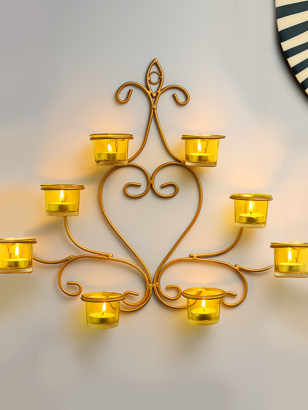 Homesake Yellow Sconce Tealight Candle Holder