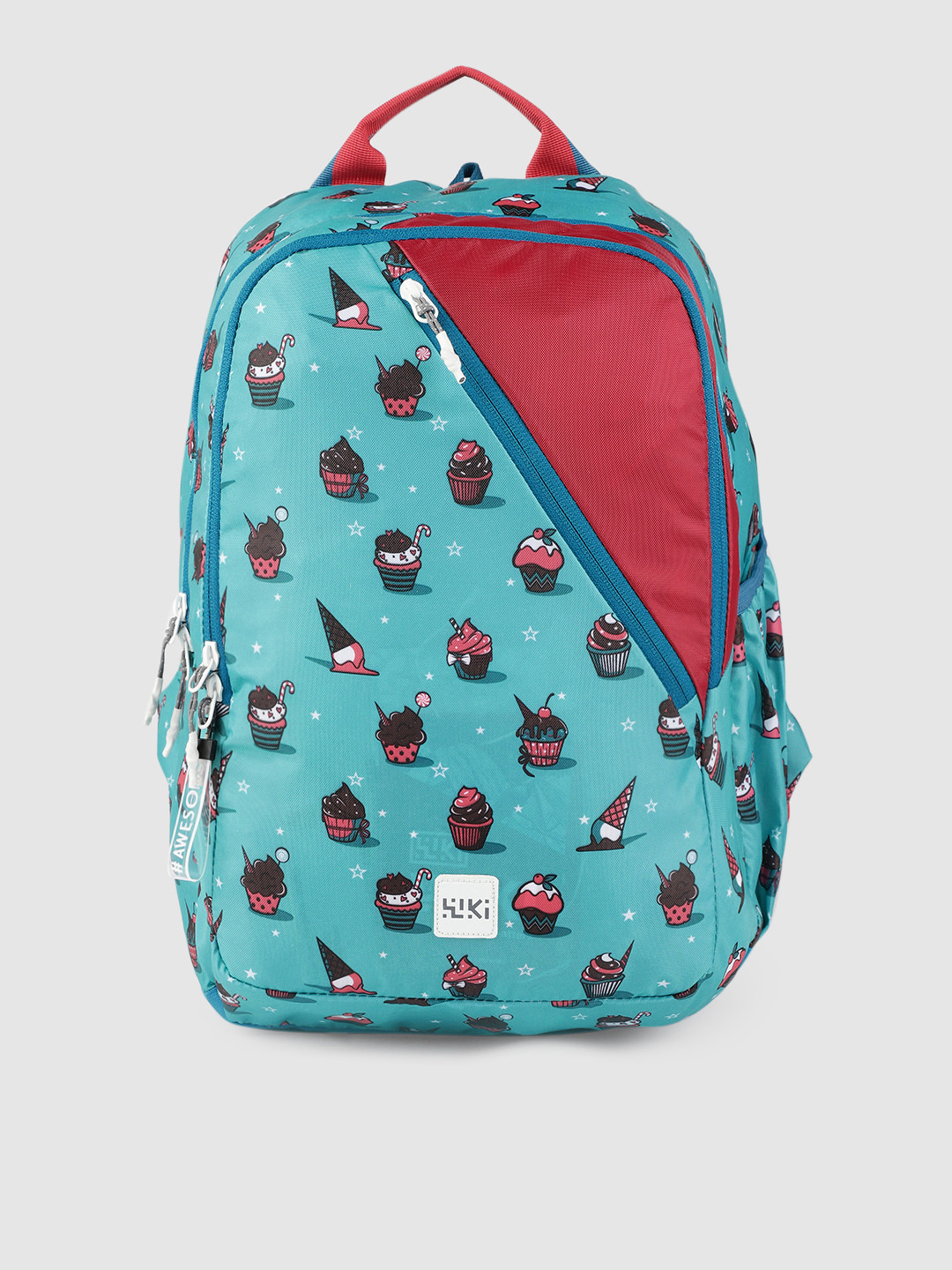 Wildcraft Unisex Turquoise Blue & Red SQUAD 1 Cupcake Backpack