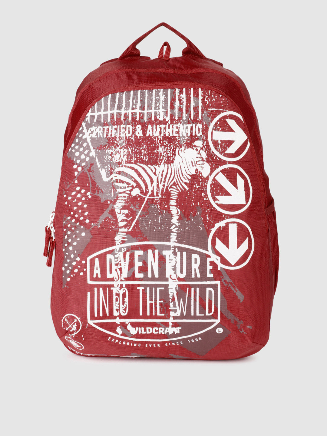 Wildcraft Unisex Red & White Printed Backpack