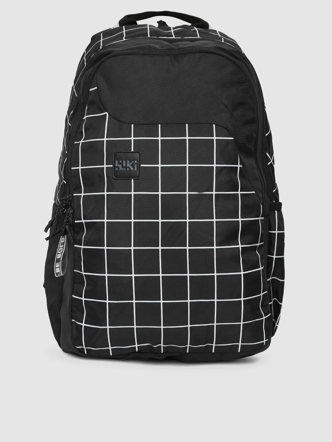 Wildcraft Unisex Black & White Geometric Backpack