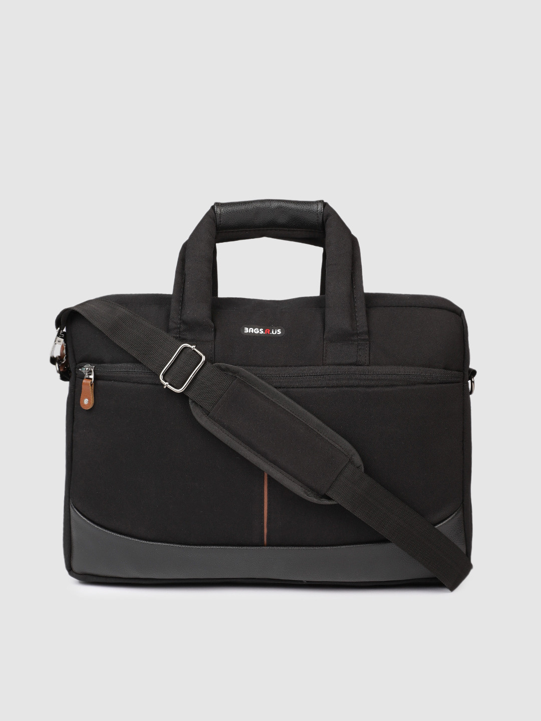 Bags.R.us Unisex Black Solid Laptop Bag