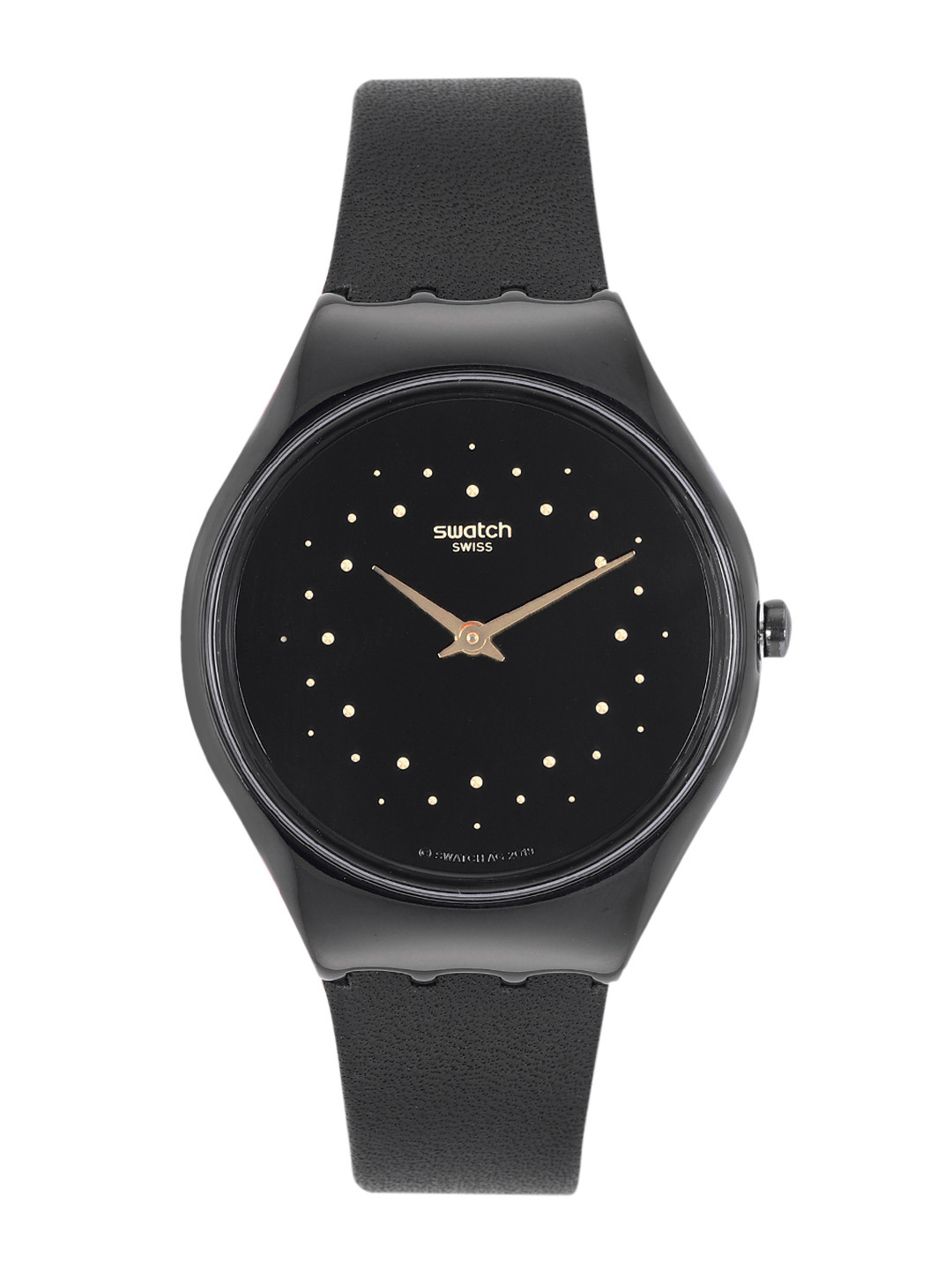 Swatch Women Black Swiss Made Water Resistant Analogue Watch SYXB102