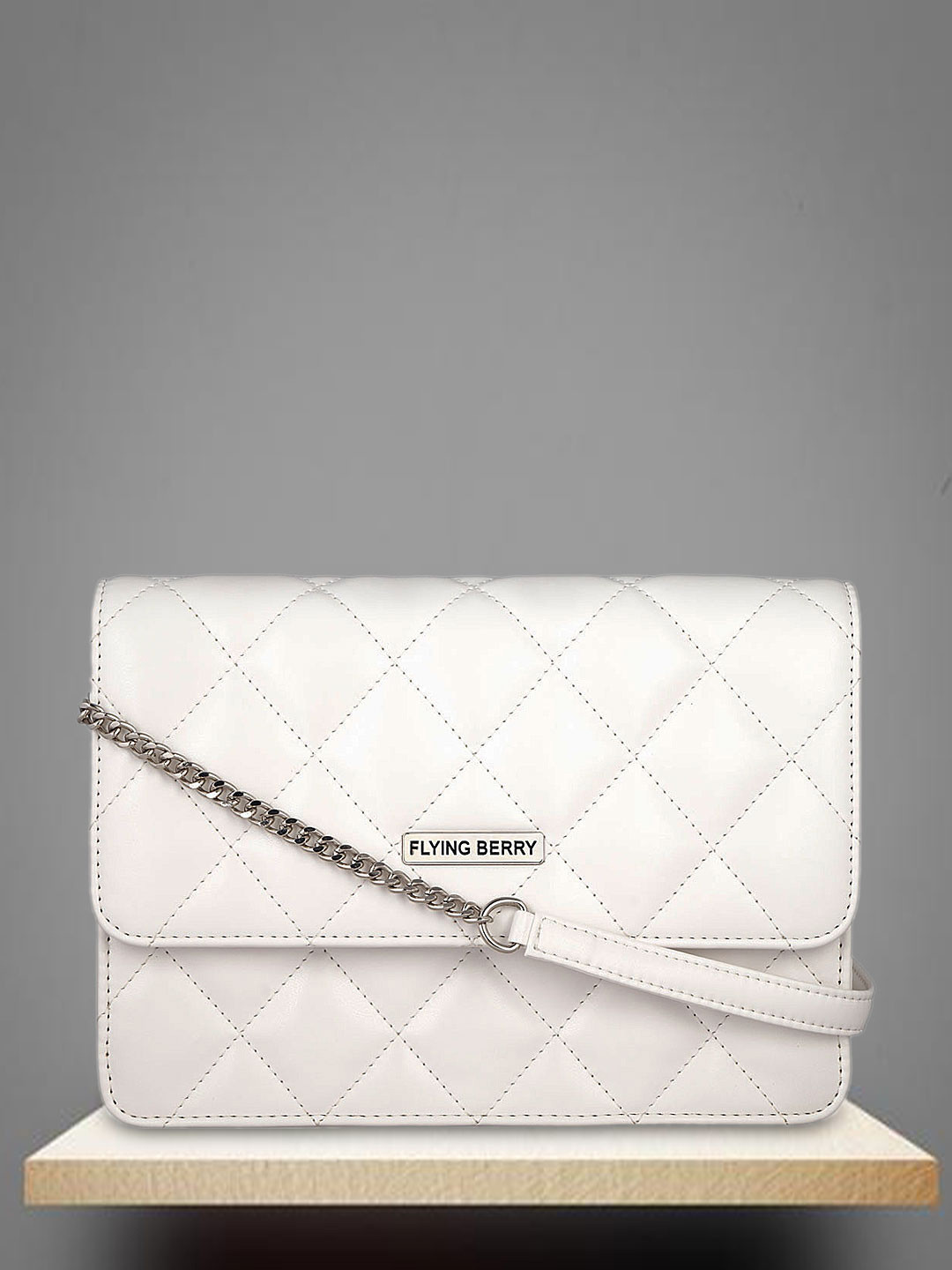 FLYING BERRY White Solid Sling Bag